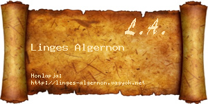 Linges Algernon névjegykártya